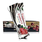 Oskri Dark Chocolate Coated Cranberry Fruit Bar - Gluten Free - 45g - 5 Pack