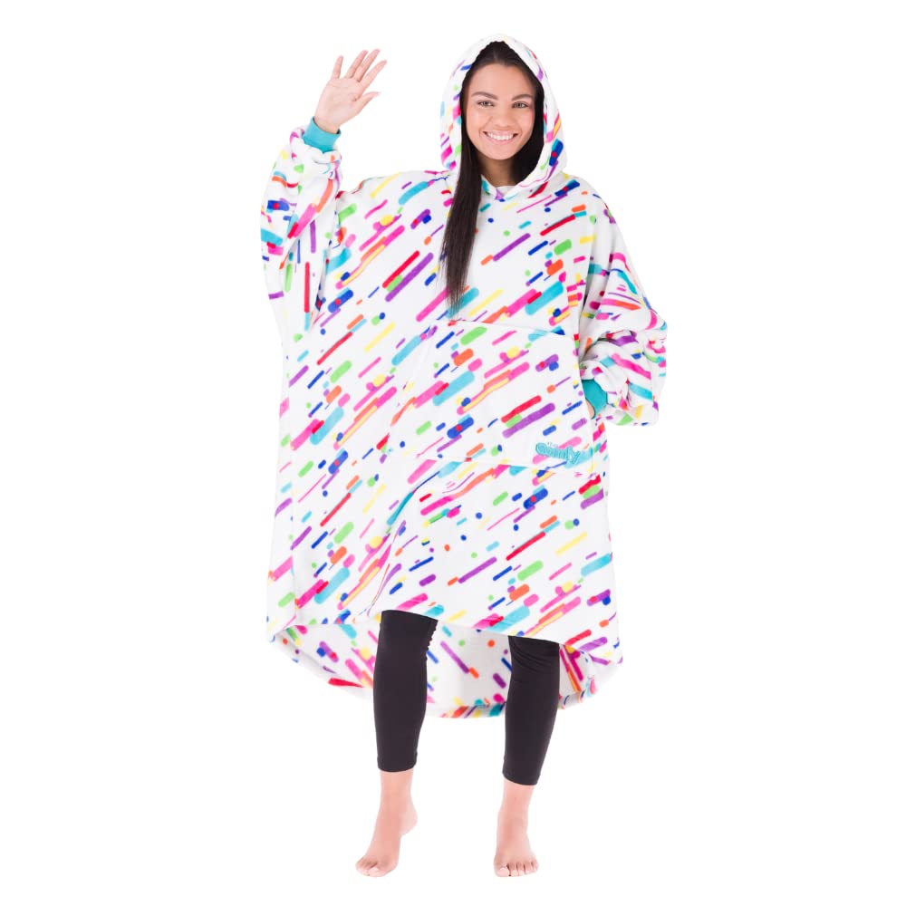 THE COMFY Dream | Lightweight Microfiber Fleece Wearable Blanket, Oversized Design with Hood from Shark Tank, Soft Oversized Pocket Blanket, Warm and Cozy Gifts Image