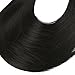 SARLA Black Invisible Wire Hair Extensions for Women Wavy Curly Long Synthetic Hairpiece Adjustable Transparent Headband 18 Inch