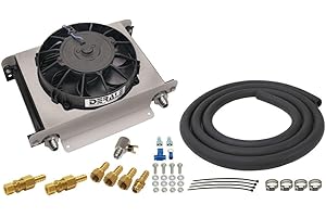 Derale 15960 Hyper-Cool Remote Engine/Transmission Cooler , Black
