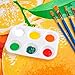 25 Pcs Paint Tray Palettes 6 Well Rectangular Plastic Watercolor Pallets, White