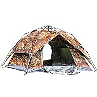 Beneyond 3-4 People Double-Layer Double-Door Spring Automatic Tent,4 People Pop up Tent,Detachable,Beach Tent,4 People Camping Tent,Awning, Waterproof, Windproof, Snowproof,Maple Camo