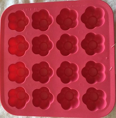 IKEA PLASTIS Synthetic rubber ICE CUBE TRAY"PINK FLOWER