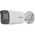 Hikvision IP Camera Compatible DS-2CD2047G2-LU 2.8mm Lens 4MP Color-Vu Fixed Mini Bullet Network Camera Outdoor Security PoE Indoor H.265+ IP67 Build-in Mic Original English Version