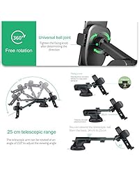 Soluser Wireless Car Charger Automatic Infrared Car Mount Induction Car Charging Holder Fast Wireless Phone Holder Air Vent Charging Bracket Compatible with All Qi Enabled Phones