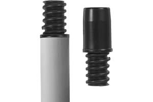 WOFASHPURET 2pcs Push Broom Handle Adapter Threaded Tip Repair Replacement Extension Pole Adapter Extension Pole Tips Broom Handle s Telescoping Broom Stick Mop Plastic Metal