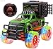 WolVol Off-Road SUV Jungle Dinosaur Car Toy with Lights and Sounds, Friction Powered - Release The Dinosaur from its Cage