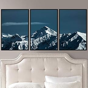signwin 3 Piece Framed Canvas Wall Art Snow...