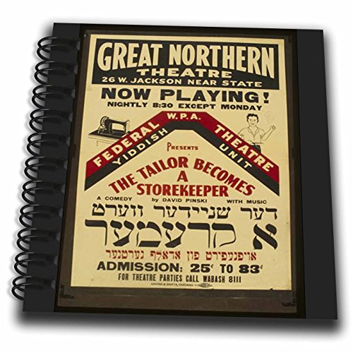 3dRose db_171607_3 Image of Vintage Yiddish WPA Theatre Poster-Mini Notepad, 4…