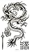 Supperb® Temporary Tattoos - Black & White Dragon (Set of 2)