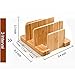 cuteadoy Natural Bamboo Cutting Board Rack, Kitchen Houseware Organizer Pantry Rack Skid Resistance for Cutting Board/Dish/Plate/Pot Lid/Book