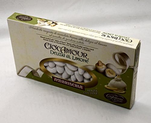 Amarischia: "Ciocamour" Almond Dragees "Delizia al Limone", Lemon Delight Flavour 500g 17.64oz [ Italian Import ]