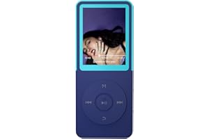 CONODO MP3 Player with Bluetooth,Portable Music Player,Bluetooth MP3 Music Player with FM Radio,Recorder,E-Book,HiFi Sound,Two-Tone,SD Card Slot – Light Blue 16GB