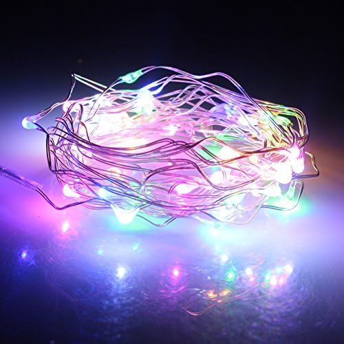 SZMYLED 16.4FT 50leds LED Copper Wire String Lights Battery Operated Multi- colored String Light Ideal for Bedroom Festival Party Christmas Decoration