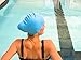 Vitchelo Waterproof Extra Large Swim Caps for Long Hair - Silicone Swimming Cap Dreadlocks Women & Ladies That Keeps Hair Dry (Blue)