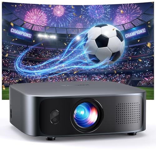 Short Throw Projector 4K with WiFi and Bluetooth,2000ANSI Auto Focus Keystone Smart Projector Built in Apps Dolby Audio Home Theater Movie Portable Outdoor Projector Ceiling Gunmetal