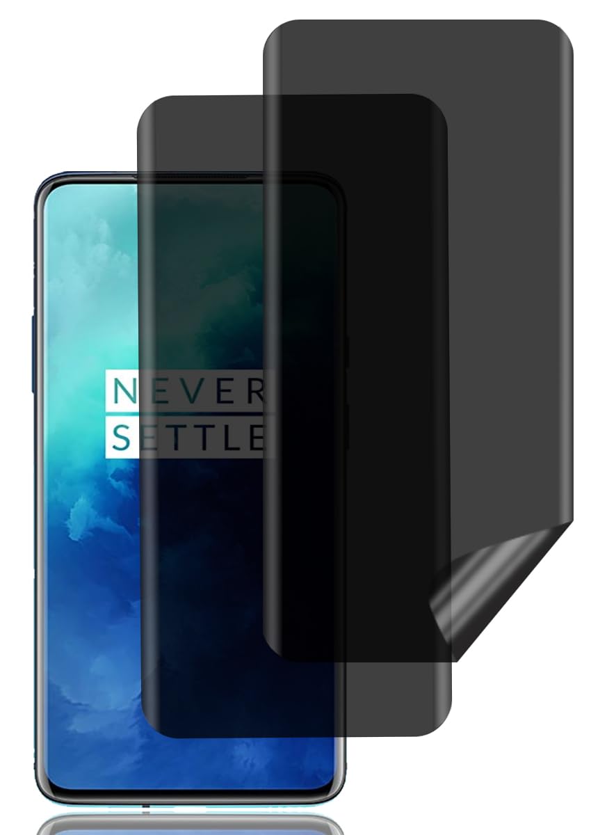 BCHKLAI Privacy Screen Protector for OnePlus 7T/7 Pro [2 Pack], Full Coverage, Anti Scratch, Anti Fingerprint, Anti Spy TPU Soft Film