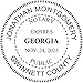 Georgia Round Notary Stamp | Official State Notary Stamp | Official Seals | Meets State Specifications (Georgia, Round Stamp)