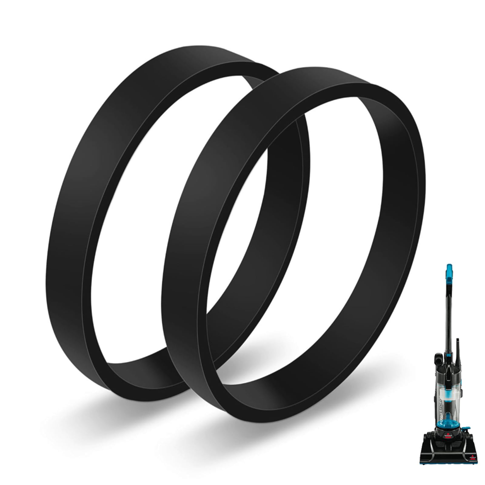 JEDELEOS Replacement Belts for Bissell Powerforce Compact 2112 21129 2690 1520 3508 and Easy Vac 23T7V 23T7 Series Upright Vacuum Replace Parts 1604895 (Pack of 2)