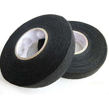 Adecco LLC 2 Rolls Wire Loom Harness Tape, Wiring Harness Cloth Tape, Adhesive Fabric Tape for Automobile 15m/19mm