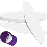 Toddmomy 50pcs Baseball Caps Shaper Inserts for Fitted Caps Snapback Hats | Cardboard Hat Brim Support Holders, Universal Inner Liner, White, 11.2 x 3.65 inch