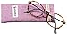 SOOLALA Womens Fashion Designer Diamond Cut Edge Oval Frame Reading Glasses
