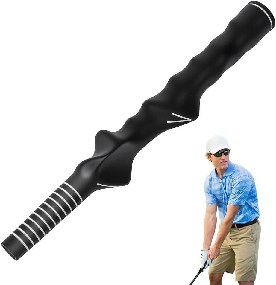 Golf Swing Trainer for Right Handers, All-in-One Training Aid for Grip, Tempo, Posture & Alignment Correction, Improves Consistency for Practice at Home, Garden or Driving Range
