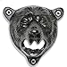 2 Grizzly Bear Wall Mount Beer Bottle Cap Openers | Durable Cast Iron and Black Vintage Finish
