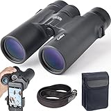 Gosky 10x42 Binoculars for Adults, Compact HD Professional Binoculars for Bird Watching Travel Stargazing Hunting Concerts Sports-BAK4 Prism FMC Lens-With Phone Mount Strap Carrying Bag