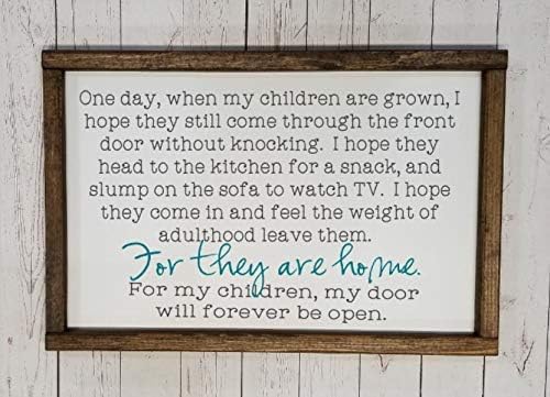 One day when my children are grown farmhouse sign, fixer upper, love grows best, sign for mom, mothers day