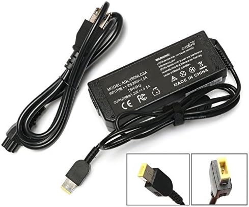 AETY New 90w 20v 4.5a AC Adapter Laptop Charger For Lenovo IdeaPad Yoga 2 Pro 11 13 Flex 15 ThinkPad Helix Carbon Chromebook N20 N20p T440 T540p X240 Edge G500 G505 G510 G700 U430 U530 ADLX90NCC3A