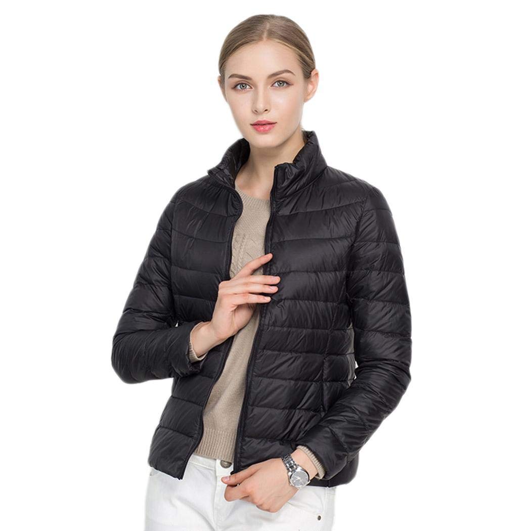 miuike women winter warm long sleeve zip duck down jacket coat coats