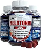 Melatonin Gummies 5mg Chewable Gummy - Adults and Kids Great Tasting Instant Release Sleeping Pills Supplement Plus Works Over Time Best Childrens Sleep Aid (1 Pack)