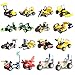 Mini Buildable Vehicles Set of 16,Building Toy for Party Supplies ,Birthday Favors for Kids,Gifts