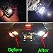 Botepon 4Pcs 3157 T25 3056 3156 3057 Led Reverse Light, 5630 33-SMD 900 Lumens 8000K Extremely Bright Led Bulb for Car Led Backup Reverse Lights Tail Brake Stop Lamp 12V White