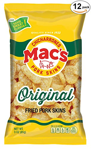 Mac's Original Pork Skins - Low Carb, Keto Friendly Snack - Crunchy Chicharrones / Pork Rinds (3 oz bags, 12ct) - Thumbnail 3