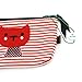 Set of 4 Large Capacity Canvas Pen Pencil Stationery Bag Pouch Box Case - Cute Cat Design and Candy Color