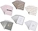 Thank You Greeting Cards Bulk Assortment - 6 Cute Designs: Ice Cream Cones/ Pink & Gray Pattern - 48 Card Box Set with Envelopes Included - 4 x 6 inches