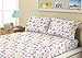 Kute Kids Super Soft Sheet Set - Owl Print - Brushed Microfiber for extra comfort (Full)