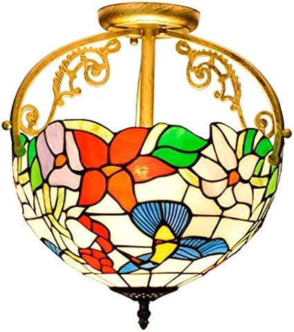 DIMPLEYA 12 Zoll Tiffany-Art-deckenleuchten Pastoral Art Deco Decke
