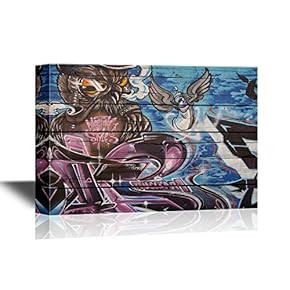 Colorful Graffiti with Owls