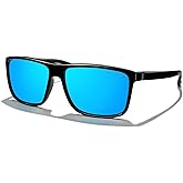 MERRY'S Rectangular Polarized Sports Sunglasses for Men Women Cycling Driving Fishing UV400 Protection S8225