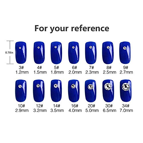 image for Onwon 1440 Pieces SS3 / 1.4mm Clear Crystal Flat Back Brilliant Round 
