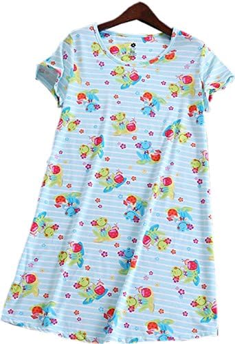 Amoy-Baby Women's Comfortable Cotton Floral Nightgown Casual Nights XTSY209-Flog-2XL