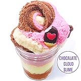 SLOUEASY - Cloud Slime Fluffy Chocalate Charm Scented Sludge Toy for Adults and Kids Craft Supplies,Beading Supplies 8oz