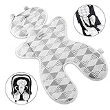 Luchild Baby Head Support Pillow Breathable 3D Mesh Cool Seat Mat Cushion Liner for Stroller Car Seat High Chair Pushchair - Gray