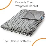 Snuggle Pro Luxury Minky Dot Duvet Cover for Weighted Blanket - 48''x72'' Twin Size/Full Bed Velvet Plush Weighted Blanket Cover