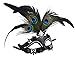 Coxeer Masquerade Mask Halloween Mask with Peacock Feather Black Party Mask