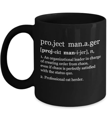 Taza De Cerámica Para Project Manager | Regalo Original Para Ingeniero Civil Y Arquitecto | 15 Oz (430 Ml) | Apta Microondas Y Lavavajillas