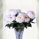 Wuudi Artificial Flower Bouquet Pink Peony 1 Bunch of 5 flowers (1)